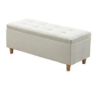 Nizer Tabouret de rangement pliable multifonction avec capacité d'assise, boîte à chaussures et couvertures