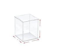 Nizer Vitrine en acrylique transparent avec base blanche 20 cm de hauteur 20 x 10 cm pour figurines, jouets de collection - Boîte de protection 75