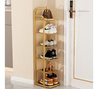 NizerÉtagère à chaussures verticale en bambou à 10 niveaux pour entrée, salon, couloir et salle de bain Design pliable durable pour chaussures et fleurs