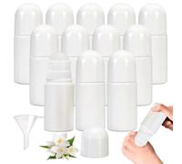 Nizirioo 12pcs Flacon Roll On Vide 50ml Flacon Roller On Huile Essentielle Vide Bouteil Bouteilles Vides En Plastique Rechargeables Bouteilles De Rouleau Déodorant À Rouler Pour Parfum Aromathérapie