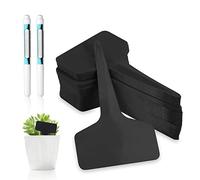 Nizirioo 200 Pièces Etiquette Jardin, Etiquette Plante, Plastique Pour Plantes Etiquettes Plantes T-type Semis Etiquette Jardin Potager Plantation étanche Plastique Exterieur Noir 10x6cm
