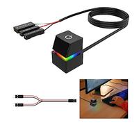 Commutateur de boîtier de bureau à bouton d'alimentation pour PC : Nizirioo 2 m bouton d'alimentation PC accessoires de boîtier PC démarrage à distance carte mère câble d'extension avec lumière LED,