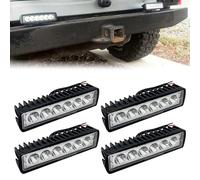 Nizirioo 4 Pièces Projecteur de Travail LED 18W Projecteur Hors Route Phare Supplémentaire 12V Phare 6000K Phare Supplémentaire IP67 Étanche Feu de Recul pour Tracteur Excavatrice VUS, UTV, VTT