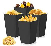 Nizirioo 50 Pièces Boite Pop Corn, Popcorn Boîte, Bonbons Conteneur, Boîtes à Popcorn Pour Fêtes Pour Collations Bonbons Soirées Cinéma Collations Rétro Anniversaire Mariage(noire)