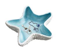 Nizirioo Bol à bijoux en céramique Décoration Étoile de mer Plateau décoratif pour bijoux, chevet, organisation, porcelaine