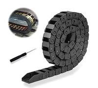Nizirioo Chaîne De Trainage, 15 X 30 mm Chaîne De Transmission, Chaîne De Remorquage De Longueur 1 M Support De Câble Chaîne De Transport En Nylon Noir Pour Imprimante 3D CNC Routeur Machine