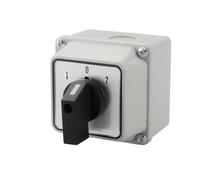 Nizirioo Commutateur rotatif universel SZW26-20/D202.2BF, interrupteur principal, boîte extérieure, interrupteur d'alimentation, ON-OFF-ON, 3 positions, 2 phases, 8 bornes, CE, interrupteur