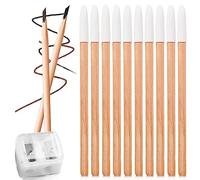 Nizirioo Crayon à sourcils imperméable Microblading : 12 pièces, en bois, taille-crayon pour femme, résultat naturel et durable