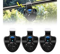 Nizirioo Détecteur de touche électronique sensible pour la pêche Détecteur de touche électronique Indicateur lumineux Swinger Vibration avec indicateur lumineux LED Facile à fixer 3 pièces