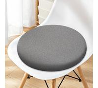 Nizirioo Galette De Chaise Rond, Coussins De Chaise, Coussin De Chaise Coussins D'assise Coussins De Siège Lavables Amovible Coussin D'assise Ronds en Coton Rebond Élevé pour Chaise(Gris Foncé, 40cm)
