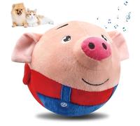 Nizirioo Jouet actif en peluche pour animal de compagnie, non toxique, résistant aux morsures et aux morsures (cochon rouge)