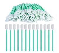Nizirioo Lot de 100 bâtonnets de nettoyage pour la bouche en éponge sans poussière - Kit de nettoyage stérile long et stérile - Pour appareil photo, lentilles