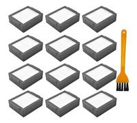 Nizirioo Lot de 12 filtres de rechange pour iRobot Roomba i7 i3 i2 i1 i4 i6 Filtre à air HEPA Accessoires de rechange pour iRobot Roomba avec brosse de nettoyage