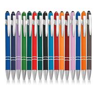 Nizirioo Lot De 16 Stylo À Bille, Stylos À Bille, Stylet 2 En 1 Stylos Bille Personnalisés Stylets Rétractables Stylo À Encre Ergonomique Meilleur Stylo Doux Au Toucher Pour École Bureau Voyages