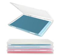 Nizirioo Lot de 4 boîtes d'archivage portables A4 boîtes organisatrices transparentes, boîtes de rangement multifonctionnelles empilables pour documents, lettres, albums, magazines (30,5 x 22,3 x 2,2