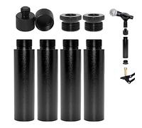Nizirioo Lot De 4 Extension De Pied De Micro, 4 Pcs Adaptateurs Filetés Pour Microphone (3/8 Femelle Vers 5/8 Mâle,5/8 Femelle Vers 3/8 Mâle) Métal Adaptateur Pour Supports De Bureau Bras Stand (Noir)