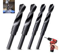 Nizirioo Lot De 4 Forets Hélicoïdaux, 1/2 Foret Hélicoïdal, 14-16 - 18-20 Mm Foret HSS Forets Métalliques HSS Forets Metaux Foret En Acier Pour Acier Aluminium Bois Plastique Métaux Non Ferreux