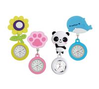 Nizirioo Lot de 4 montres d'infirmière rétractables avec aiguilles lumineuses en silicone pour infirmière et fille, Décontracté