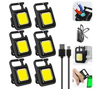 Nizirioo Lot De 6 Mini Lampes D'Inspection Led, Lampe De Travail éTanche 800 Lumens Baladeuse LED Lampe Atelier avec Base Magnétique pour D'urgence Garage et Camping RéParation éClairage D'Urgence