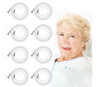 Nizirioo Lot de 8 lunettes à oxygène en silicone avec tube O2 de 200 cm pour appareil à oxygène, respiration et inhalation