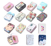 Nizirioo métal inoxydable avec couvercle, boîte à bonbons rectangulaire, mini boîte de rangement portable pour bonbons et petits objets (14)