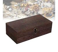 Nizirioo Petite boîte en bois de pin avec couvercle - 20 x 10 x 6 cm - Avec couvercle - Marron - Boîte de rangement en bois naturel - Pour le stockage, la décoration comme cadeau