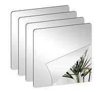 Nizirioo Plaque Plexigglas Miroir Plaque Miroir. Verre synthétique. Plexigglas Miroir - 20 x 20CM, Miroir en plexiglas Acrylique, pour École Salle de Bain Salon Bureau Maison