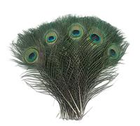 Nizirioo Plumes de paon naturelles - Jolies plumes de paon - Lot de 30 plumes de paon - Plumes de paon naturelles - Plumes de paon pour le bricolage, le bricolage, la décoration de mariage