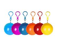 Nizirioo Poncho Ball Portable Rain Ponchos Rain Scope 6 Pièces Cape de Pluie Réutilisable Veste de Pluie d'Urgence Manteau de Pluie Portable avec Capuche Adultes et Enfants