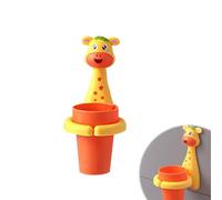 Nizirioo Porte-brosse à dents pour enfants, porte-brosse à dents avec tasse, porte-gobelet à dents sans perçage, porte-brosse à dents mural, porte-brosse à dents mignon pour bébés et enfants