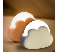 Nizirioo Veilleuse LED Dimmable en Forme de Nuage - 2 Pièces pour Chambre de Bébé, Rechargeable USB - Décorations et Cadeaux pour Femme, Fille