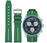 Niziruoup Bracelet Montre Caoutchouc pour Omega x Swatch MoonSwatch Speedmaster 20mm Courbe Sans Soudure TPU Remplacement de Montre Original Bracelet Rubber Watch Strap pour Femme Homme