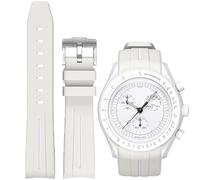 Niziruoup Bracelet Montre Caoutchouc pour Omega x Swatch MoonSwatch Speedmaster 20mm Courbe Sans Soudure TPU Remplacement de Montre Original Bracelet Rubber Watch Strap pour Femme Homme
