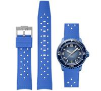 Niziruoup Bracelets pour Montre Blancpain Swatch, Tropical Courbe Sans Soudure,Bracelet de Rechange Silicone Caoutchouc 22mm Bracelets de Remplacement pour Blancpain Swatch Fifty Fathoms