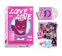 NiziU - 2ème album unique Corée [Love Line] (Special Box Ver.) Boîte d'envoi + CD-R + lot de cartes photo + mini poster + papier paroles + autocollants + sac de poche