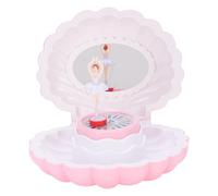 NIZUUONE Boîte de Bijoux Musicaux de Sirène avec 8 Mélodies Danse Fille Colorée Lumières Conception de Coquillage pour Filles Trésor de Rangement Cadeaux (Pink)