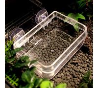 NIZUUONE Ficheur de Bassin de Reptiles Transparent pour vers, Bol à Vaisselle Anti-évasion pour Larves d'orge, Alimentation en Eau pour Animaux de Compagnie