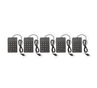 NIZUUONE Mini pavé Numérique Filaire Ergonomique 18 Touches USB Clavier Numérique de Frappe Silencieux pour PC Portable Bureau Banquiers (5 PCS)