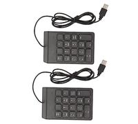 NIZUUONE Mini pavé Numérique Filaire Ergonomique 18 Touches USB Clavier Numérique de Frappe Silencieux pour PC Portable Bureau Banquiers (2PCS)