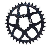 NIZUUONE Plate-Forme de Vélo 34T Large Large 7075 Chariot de Chaîne en Alliage en Aluminium avec Forme de Dent Optimisée pour la Structure de Direct Standard GXP (Camo Noir Bleu)
