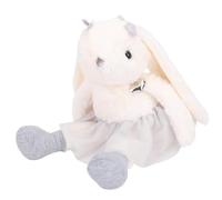 NIZUUONE Princesse en Peluche, à la Main Longue Oreille élégant Lapin Peluche Animal Doux en Peluche Poupée pour Petites Filles avec de Délicieuses Longues Oreilles (Grey)