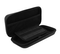 NIZUUONE Sac de Rangement Portable, Mini étui de Protection EVA pour Console de Jeu Lite, Jaune Bleu Gris Noir, 10 Emplacements pour Cartes de Jeu (Tout Noir)