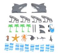 NIZUUONE Toys à Thème Océan Toys Ocean Tracks Set Toys Flexible Race Car Toys for Kids with Sorest Plastic Educational Play Set Améliore la Pensée Logique