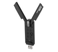 NIZUUONE USB WiFi 1800 Mbps Adaptateur de Réseau de Bande WiFi Adaptateur de Réseau sans Fil pour 10 11, Technologie WiFi6 pour Les Jeux de Streaming Vidéo HD et en Ligne, Fiche et Jeu pour Une