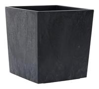 Nizza Stone Pot de Fleurs en Plastique avec Insert Noir Aspect béton 40 x 41 cm