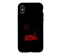 Njall Thorgeirsson Symbole Viking Saga Corbeau Coque pour iPhone X/XS