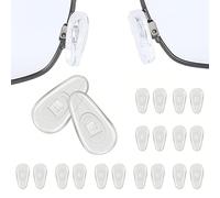 NJCXOLA 10 Paires Lunettes de Nez Plaquettes en Silicone,Antidérapant Coussinets de Protection Nez, Tampon de Nez Visser,plaquette lunette, Plaquettes de Lunettes à Visser,Kit Remplacement de Lunettes