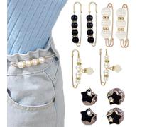NJCXOLA 10 Pièces Perle Broche, Broche Élégante Fausses Perles Mode Broche de Perle Simulée Épingle Sécurité Clips pour Femmes Pull Col Châle Cardigan Echarpe