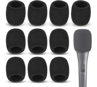 NJCXOLA 10PCS Mousse Micro Casque,Mousse Bonnette Microphone Anti-Vent Mousse Microphones Couvertures,Utilisé Pour Filtre Anti Pop Anti Vent En Mousse En Mousse Pour Les Vacances Et Les Fêtes