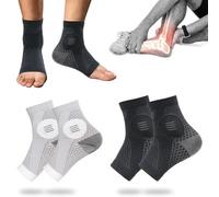 NJCXOLA 2 paires de Chaussettes Apaisantes pour Neuropathie Attelle Cheville Sport Chaussettes de Compression Respirantes pour Cheville pour le Soulagement de la Douleur des Pieds Maintient Cheville